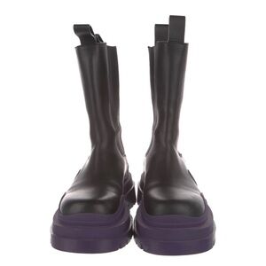 Bottega Veneta Black and Purple Sole Boots